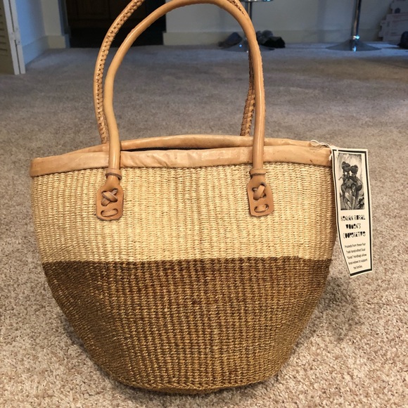 Kenyan Rural Women S Cooperative Bags Sisal And Leather Bag